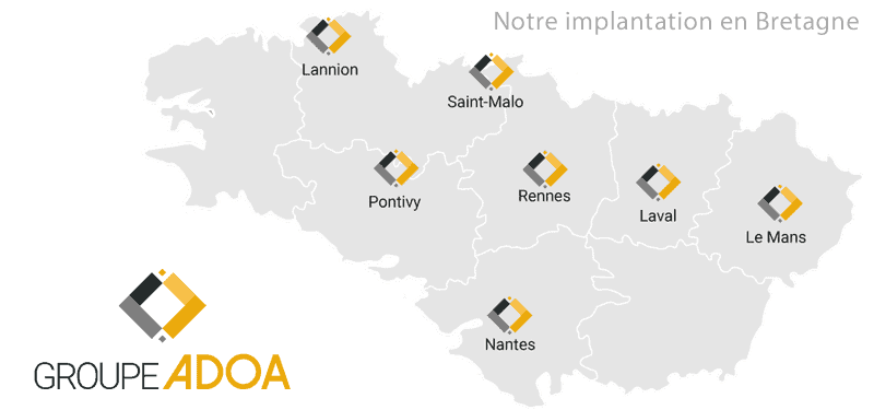 Carte officielle des implantations Fermetures de la Loire dans le Grand Ouest